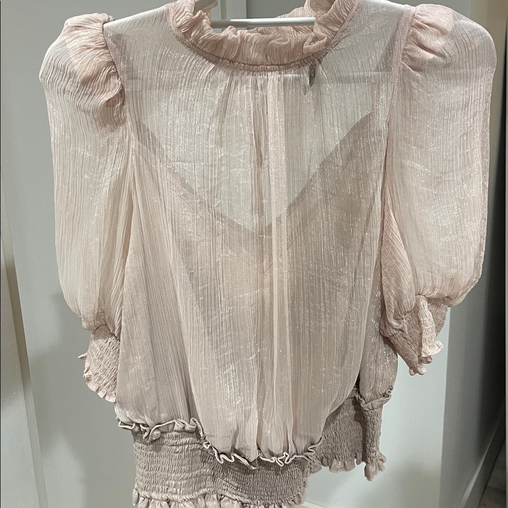 DO+BE Light Pink Sheer Blouse
